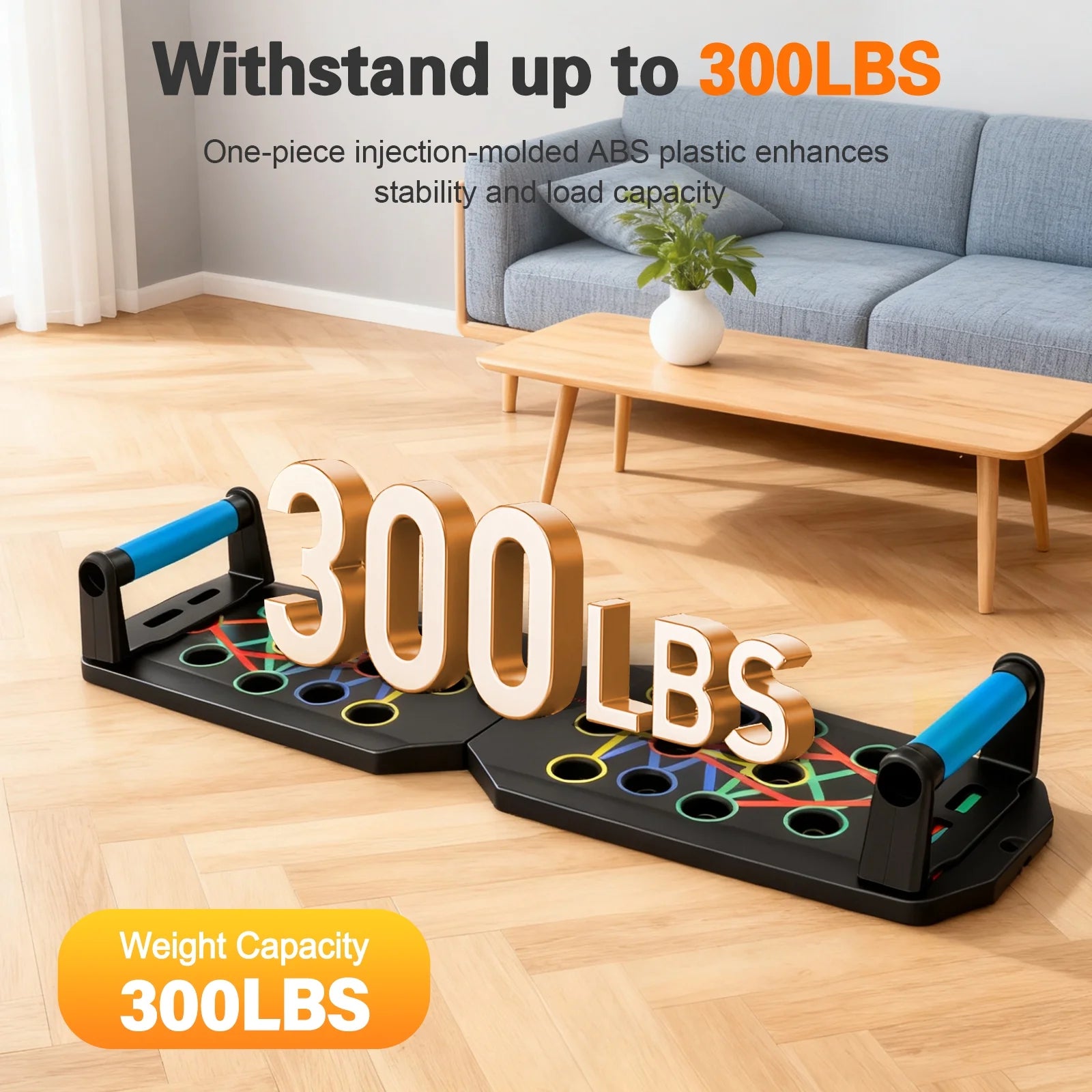 Multifunctional Portable Folding Push-Up Board for Chest and Back Strength Training