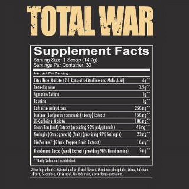 TOTAL WAR PRE-WORKOUT- Blue Lemonade