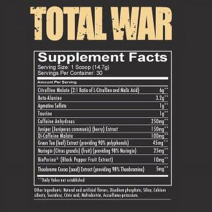 TOTAL WAR PRE-WORKOUT- Blue Lemonade
