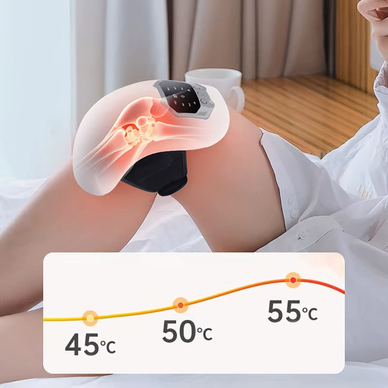 Smart Knee Massager Vibration Knee Relaxing Machine Hot Compress Temperature Knee Joint Massager Joint Knee Device