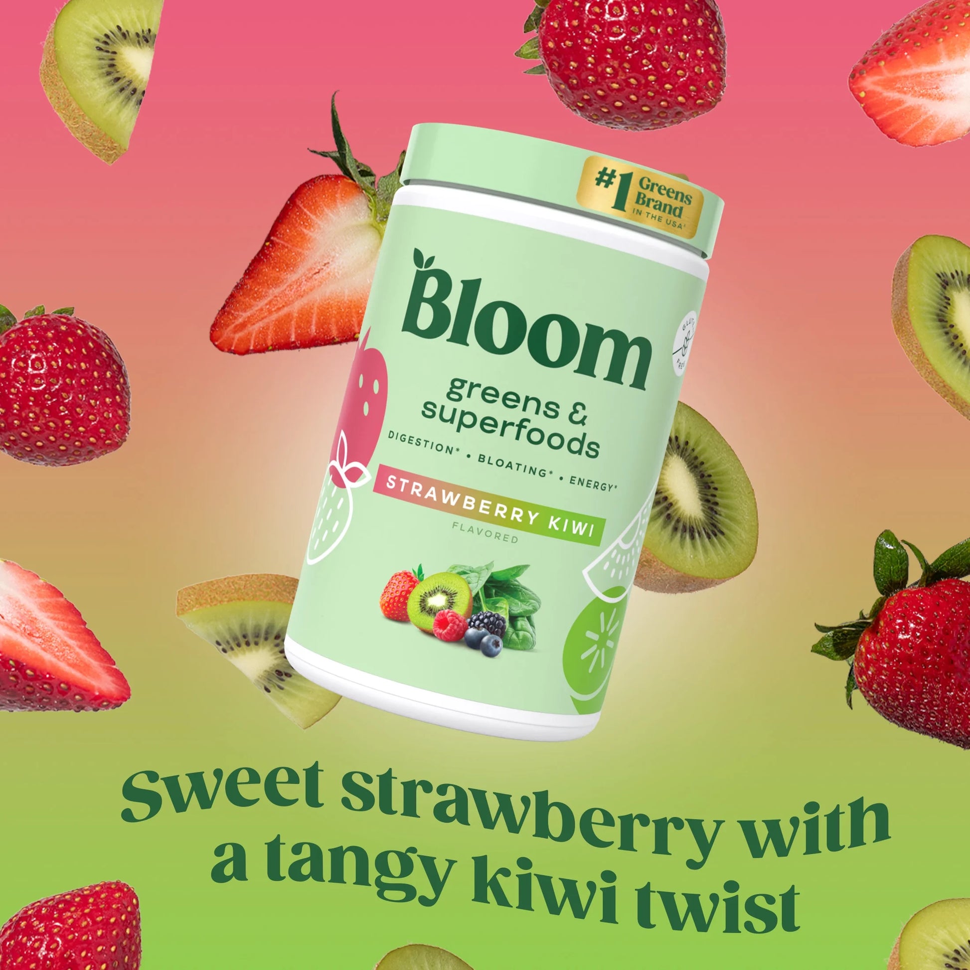 Greens & Superfoods Powder, Strawberry Kiwi, 25 Servings