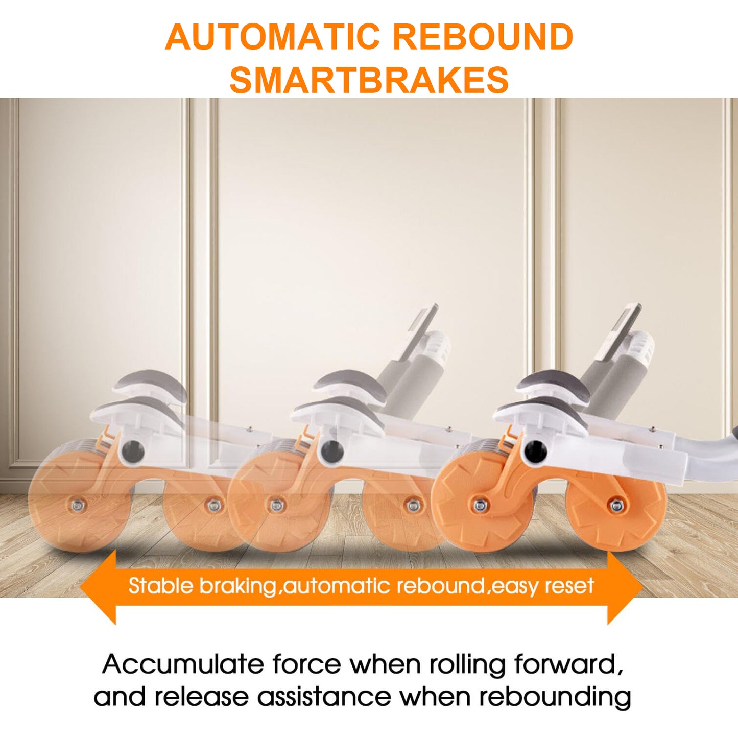 2025 New with Timer Ab Abdominal Exercise Roller Elbow Support, Abs Roller Wheel Core Exercise Equipment, Automatic Rebound Abdominal Wheel