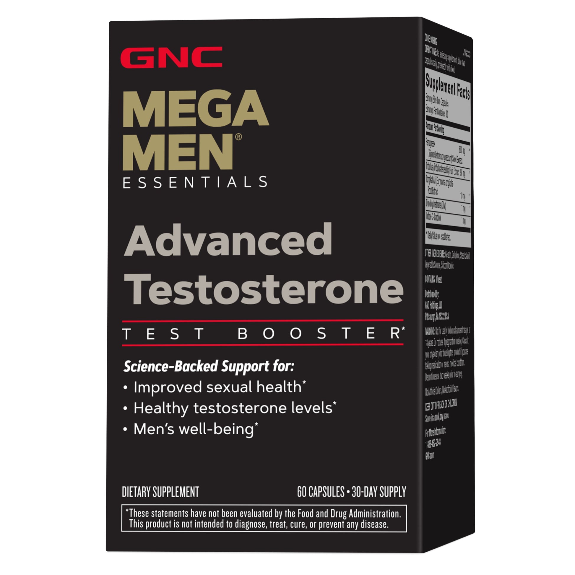 Mega Men Advanced Testosterone, Hormone Support, 60 Ct, Capsule Form, 30 Day-Supply