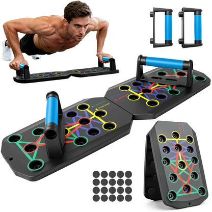 Multifunctional Portable Folding Push-Up Board for Chest and Back Strength Training